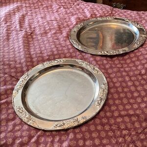 Elegant Silver Plated Serving Platters
